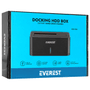 Everest HD3-530 2.5''/3.5'' USB3.0 6Gbps/UASP 4TB/6TB/8TB Docking Harddisk Kutusu