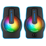 Rampage RMS-G7 FALSETTO 2.0 6 Watt RGB Ledli Mavi Multimedia Gaming USB Speaker