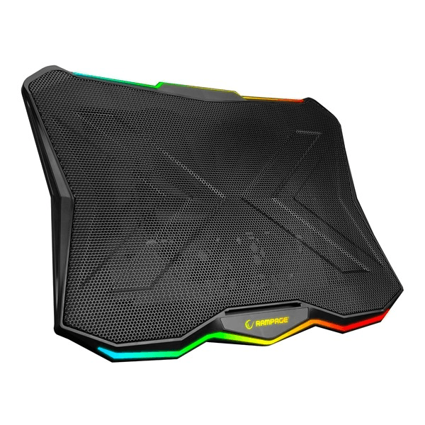 Rampage AD-RC8 SHOWY Siyah 180mm Fan 15''-17'' RGB Işıklı Notebook Soğutucu Stand