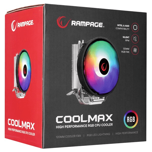 RAMPAGE RM-C08 COOLMAX 1200P HAVA SOĞUTMALI RGB İŞLEMCİ FANI