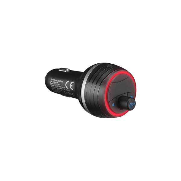 S-link SL-BT403 Rainbow Bluetooth V5.0 Led Ekran Tf Kart 64G(Max) Çift USB QC3.0+5V/2.4A Hızlı Şarjlı Fm Transmitter