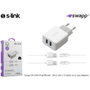 S-link Swapp SW-C650 2.1A iPad/iPhone Lightning - Micro Usb Kablo ve Ev Şarj Adaptörü