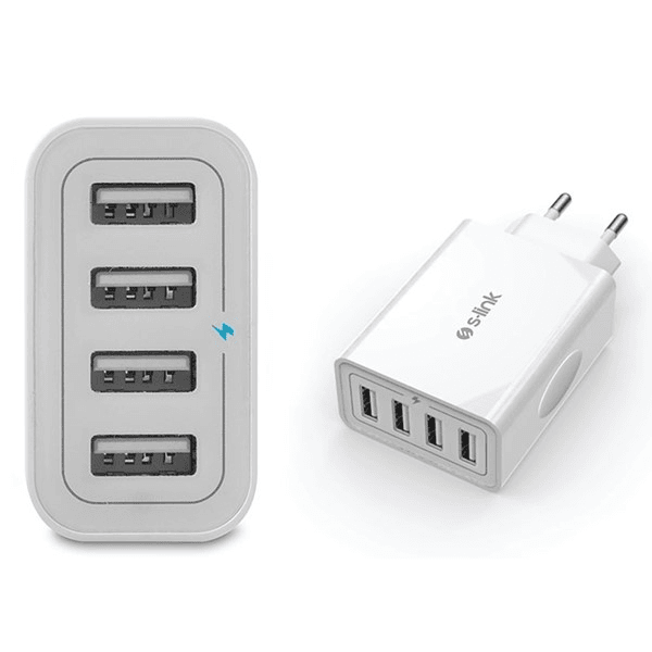 S-link Swapp SW-C8 5V 5.6A 4*USB Smart Port 2.4A Ev Şarj Adaptör