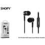 Snopy SN-778 LEGATO MP3 Kulak İçi Siyah Mikrofon & Kulaklık
