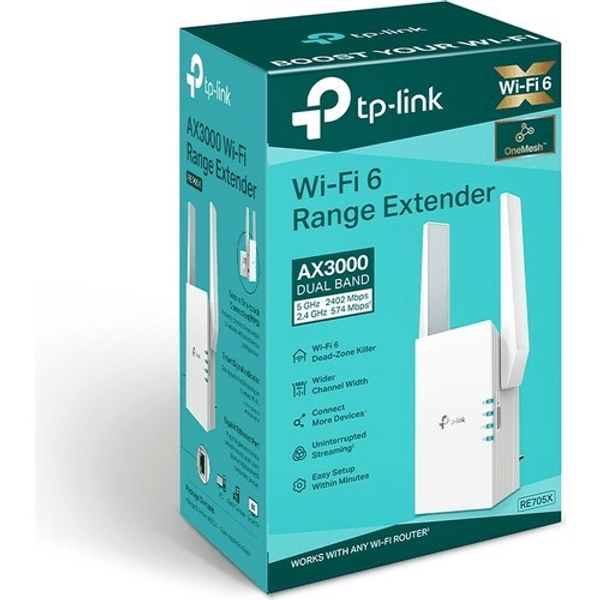 TP-LINK RE705X AX3000 Dual Band Mesafe Genişletici Priz Tipi Router