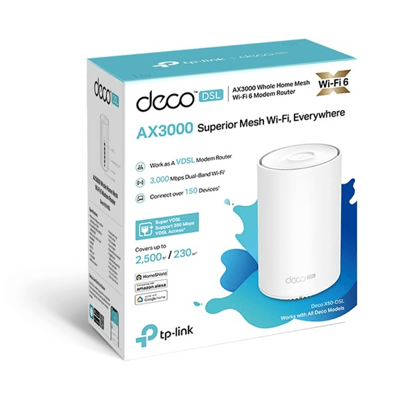 TP-LINK DECO X50-DSL AX3000 WIFI-6 VDSL MODEM ROUTER