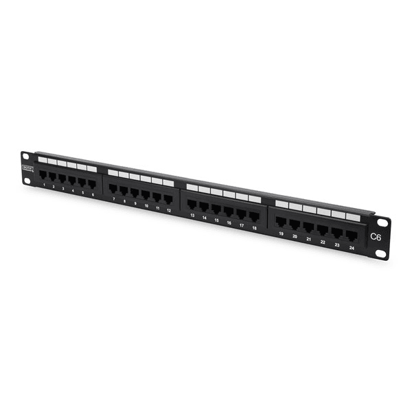 DIGITUS 1U 24port Cat6 Utp Bakır Patch Panel DN-91624U