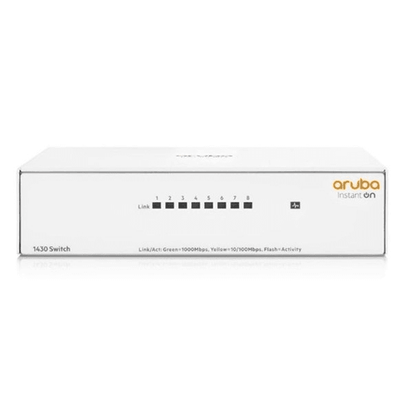 ARUBA 8port Instant On 1430-8G R8R45A GIGABIT Yönetilemez Switch Masaüstü