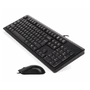 A4 TECH KR-9276 USB Q Trk Optic Mouse Suya Dayanıklı Siyah Multimedya Klavye - Mouse Set