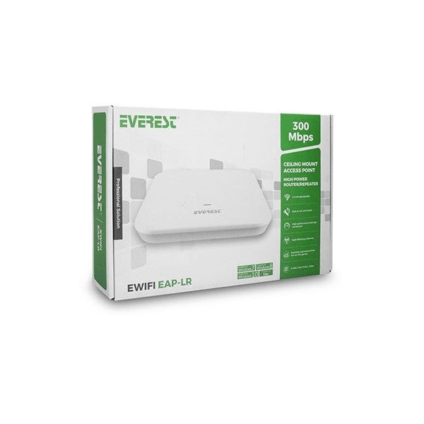 Everest EWİFİ EAP-LR N300 2.4Ghz Tavan Tipi  Kablosuz Router Acces Point