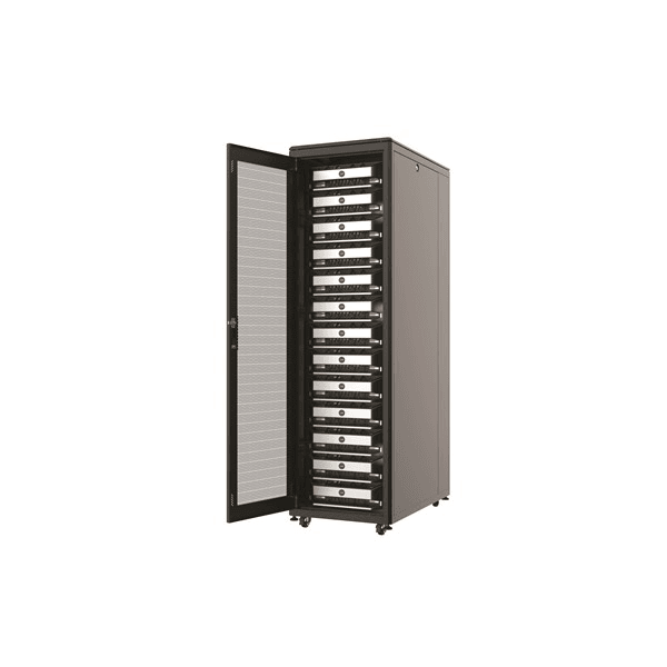 AGER 26U 800x800mm Dikili Tip Siyah Kabinet Vega AG-VB26U8080S1 Cam Kapak