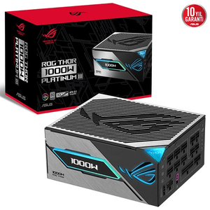 ASUS 1000W 80+ PLATINUM ROG THOR 1000P2-GAMING 13.5cm Fanlı Tam Modüler Power Supply Japon Kapasitör