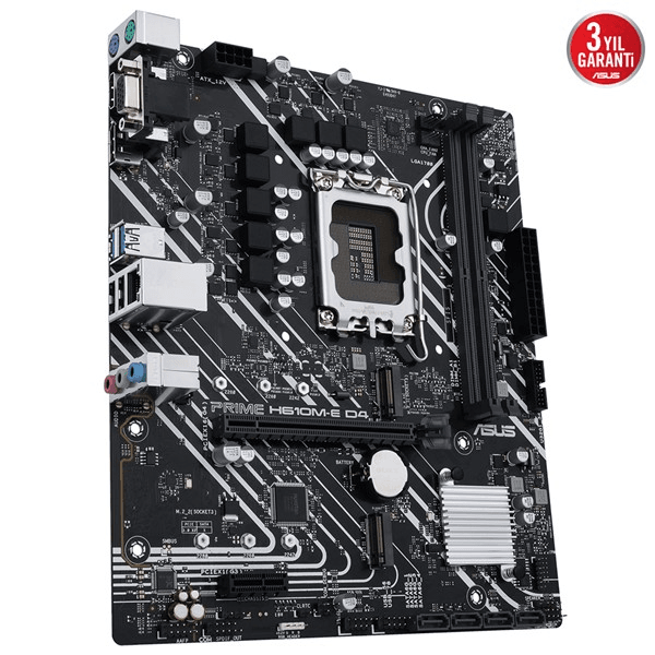 ASUS PRIME H610M-E/CSM D4 DDR4 M2 PCIe NVME HDMI DP PCIe 16X v4.0 1700p mATX Kurumsal Anakart