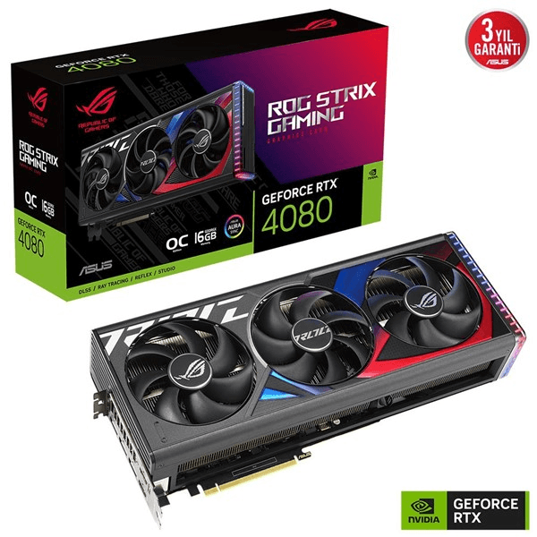 ASUS RTX4080 16GB ROG STRIX RTX4080-O16G-GAMING GDDR6X 256 Bit HDMI DP PCIe 16X v4.0