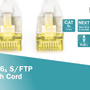 DIGITUS 0.25metre CAT7(CAT6A) S-FTP DK-1644-A-0025-G Gri Patch Kablo (10'lu Paket)