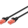 DIGITUS 1metre CAT6 Utp DK-1617-010/BL Siyah Patch Kablo (10'lu Paket)