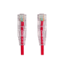 AGER 0.15metre CAT6 Utp Slim AWG28 AC-602-0015/R Kırmızı LSZH Patch Kablo (10'lu Paket)