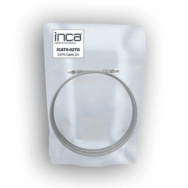 INCA 2metre CAT6 Utp ICAT6-02TG Gri Patch Kablo