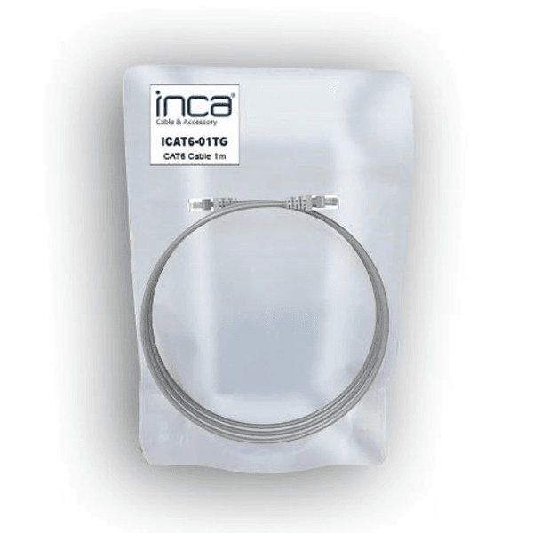 INCA 1metre CAT6 Utp ICAT6-01TG Gri Patch Kablo