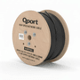 QPORT 500metre CAT6 Utp 23AWG Siyah Outdoor Makaralı LSZH Kablo Q-CATFULL