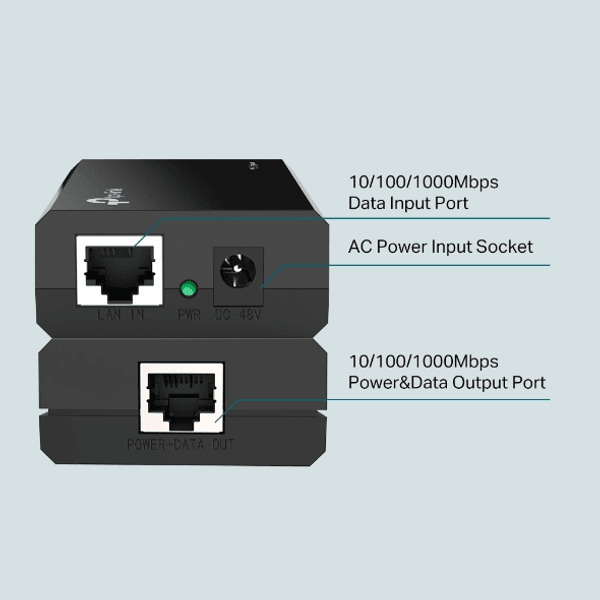 TP-LINK TL-POE150S GIGABIT 48VOLT 15.4WATT PoE Adaptör