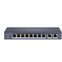 HIKVISION 8port 60w FULL PoE DS-3E0310P-E/M 10/100 2X-UPLINK Yönetilemez Switch Metal               