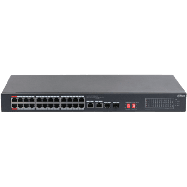 DAHUA 24port PoE 240w 2-SFP 2-Uplink 10/100 Yönetilemez Switch S3226-24ET-240