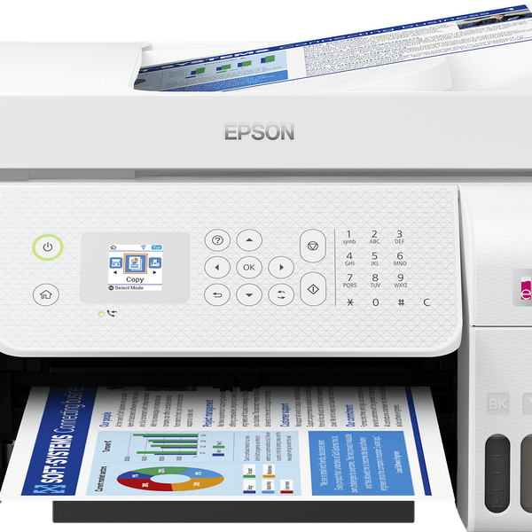 EPSON A4 Renkli L5296 Çok Fonksiyonlu Tanklı Yazıcı Fax USB 2.0,Ethernet,Kablosuz Beyaz