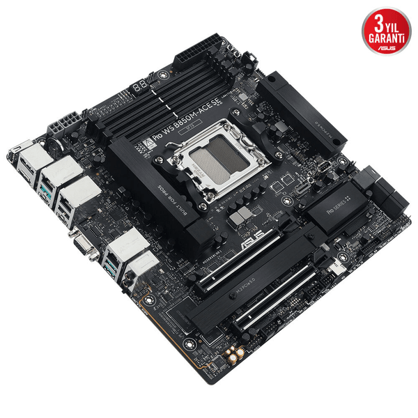 ASUS PRO WS B850-ACE SE WIFI7 DDR5 HDMI DP PCIE 5.0 AM5 ATX İş İstasyonu Anakartı