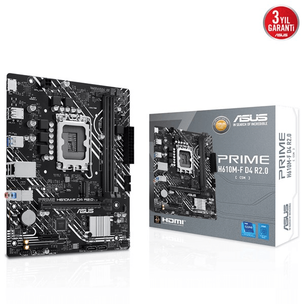 ASUS PRIME H610M-F-CSM DDR4 HDMI PCIe 16X v4.0 1700p mATX