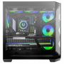 BITFENIX 850W 80+ BRONZE Ayna efektli MIRROR T10 Siyah Gaming Mid-Tower PC Kasası