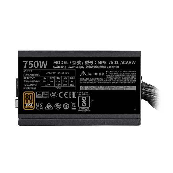 COOLERMASTER 750W 80+ BRONZE TD500 v2 KGNN75-STU Gaming E-ATX PC Kasası