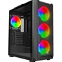 POWERBOOST VK-W001B Gaming Mid-Tower PC Kasası Siyah 360mm Soğutma Desteği