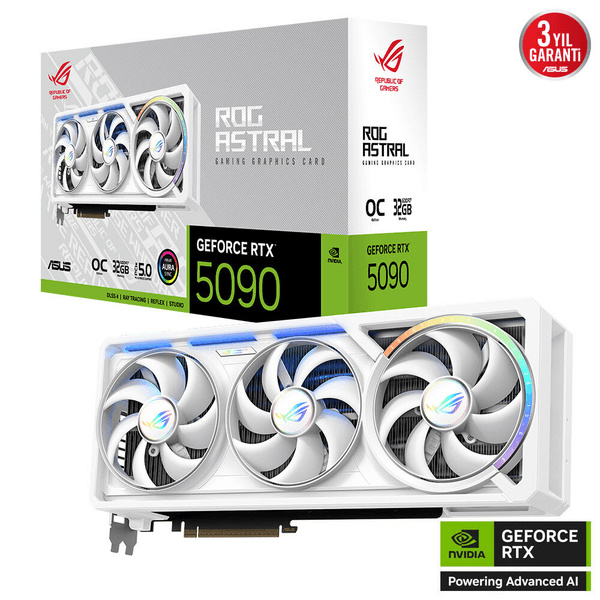 ASUS 32GB ROG ASTRAL RTX5090-O32G-WHITE GDDR7 512bit HDMI DP PCIe 5.0