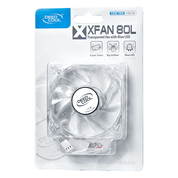 DEEPCOOL XFan 80L/B 8cm LED'li Kasa Fanı