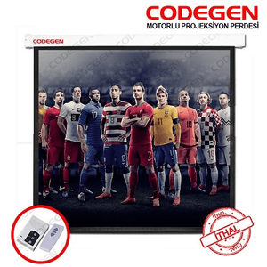 CODEGEN EX18 180x180 Motorlu Projeksiyon Perdesi