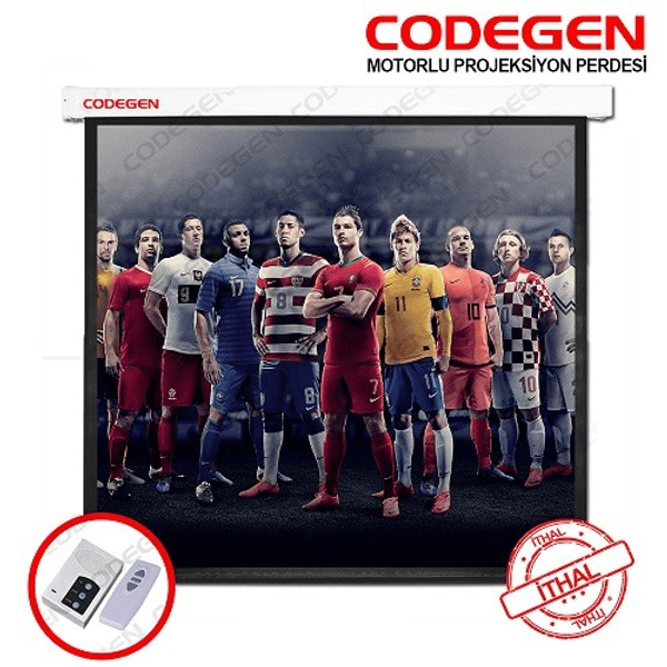 CODEGEN EX18 180x180 Motorlu Projeksiyon Perdesi