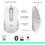 LOGITECH M650 Kablosuz + Bluetooth Beyaz Mouse (910-006238)