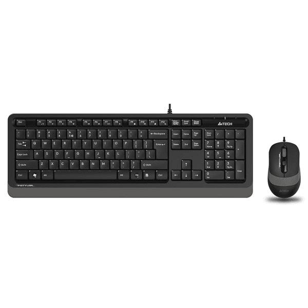 A4TECH F1010 Kablolu USB Q Trk Siyah/Gri Klavye - Mouse Set