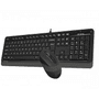 A4TECH F1010 Kablolu USB Q Trk Siyah/Gri Klavye - Mouse Set