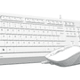 A4 TECH F1010 Kablolu USB Q Trk Beyaz Klavye - Mouse Set
