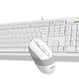 A4 TECH F1010 Kablolu USB Q Trk Beyaz Klavye - Mouse Set