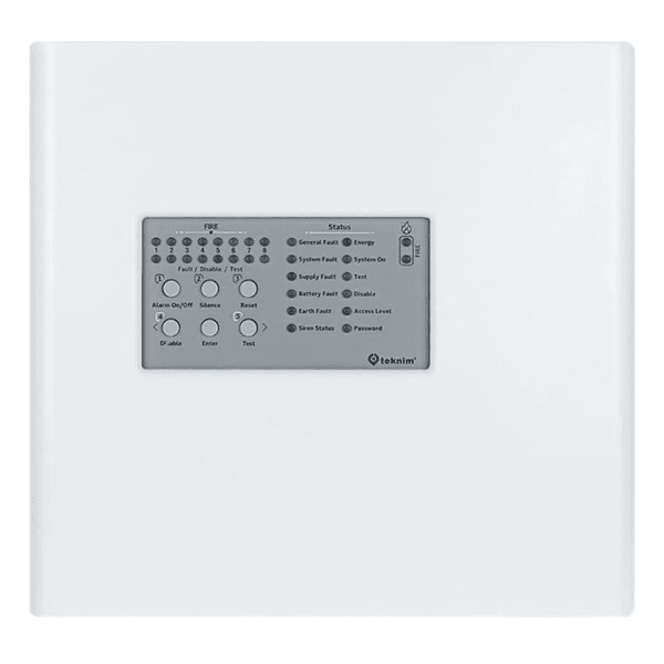TEKNiM TFP-4408 Konvansiyonel 8 Bölgeli Yangın Alarm Paneli Metal Kasa