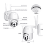 APRONX 3MP PTZ Speed Dome 2.8mm Wıfı Kablosuz 4G IP Kamera APX-WP70