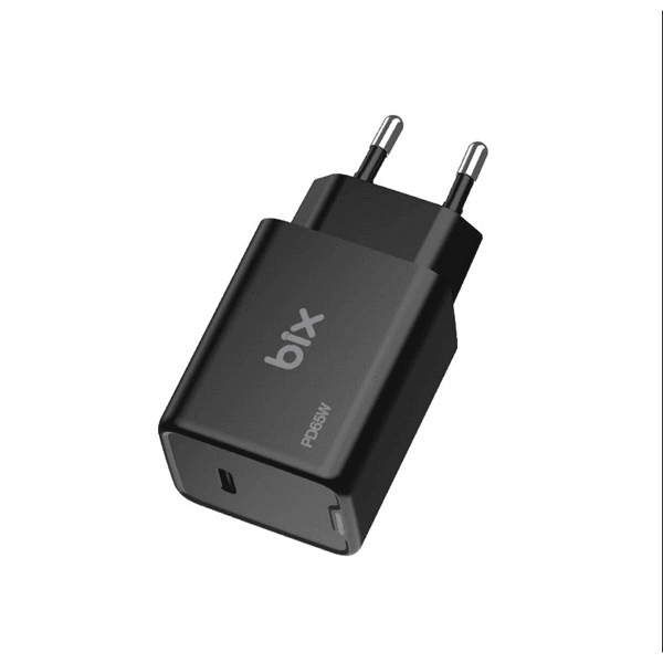 BIX BX1P65G-BK 65W ŞARJ ADAPTÖR (TYPE-C) Siyah PPS ÖZELLİKLİ