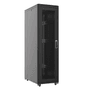 AGER 22u + 2li Fan 600x1000mm Dikili Tip Siyah Kabinet Vega AG-VB22U6010S1 Cam Kapak