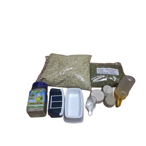 Kuş Kafes aksesuar seti kum yemlik gaga tasi taban mazlemeleri