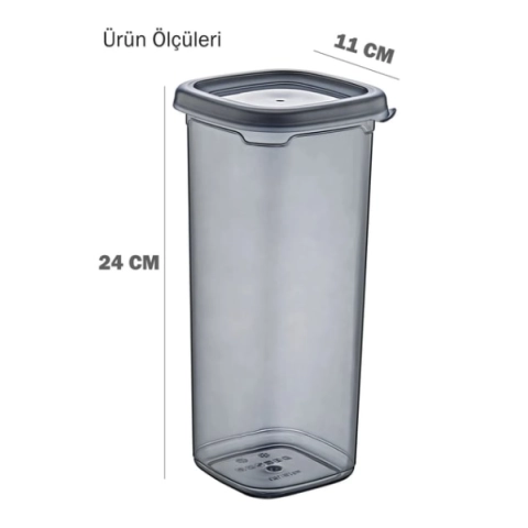 Kare Bianca Saklama Kabı Seti 1750 ml Saklama Kabı 1300g kadar alır