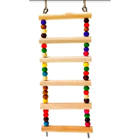 Hobi Boncuklu Düz Merdiven Kuş Oyuncağı (2044) X 1 Adet