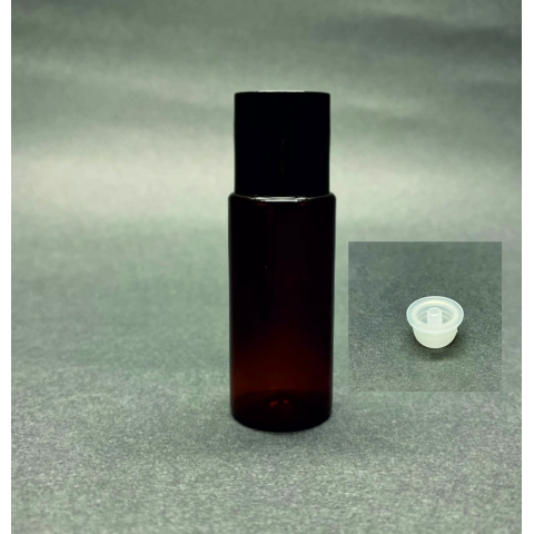 35 Cc Amber Pet Şişe - Siyah Kapaklı damlalıklı -